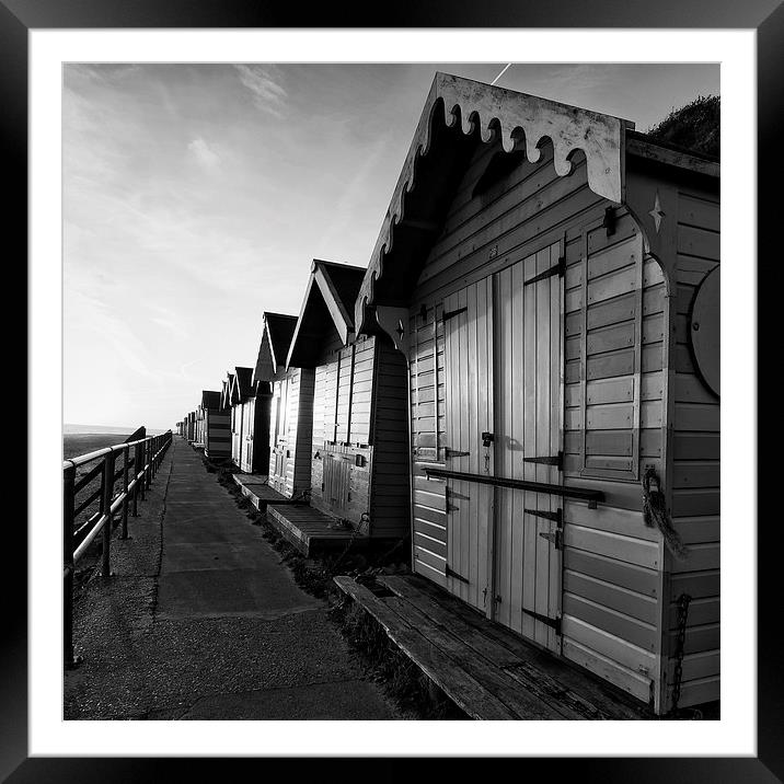 Cromer Beach Huts Framed Mounted Print by Gail Sparks