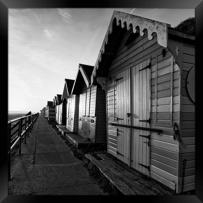 Cromer Beach Huts Framed Print by Gail Sparks