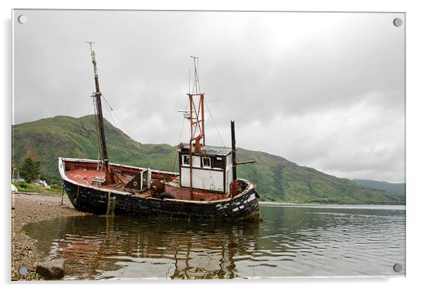 Abandoned fishing boat Acrylic by Dan Ward