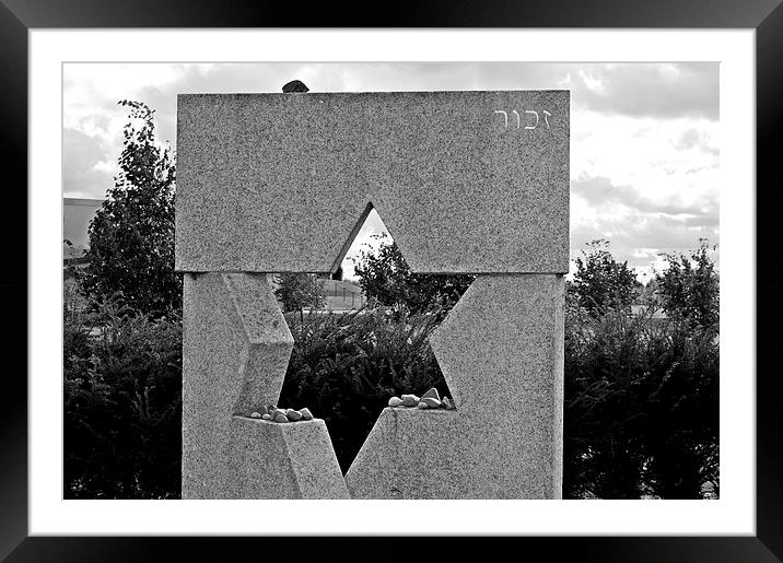 Star of David memorial Framed Mounted Print by leonard alexander
