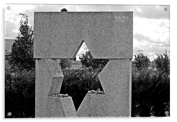 Star of David memorial Acrylic by leonard alexander