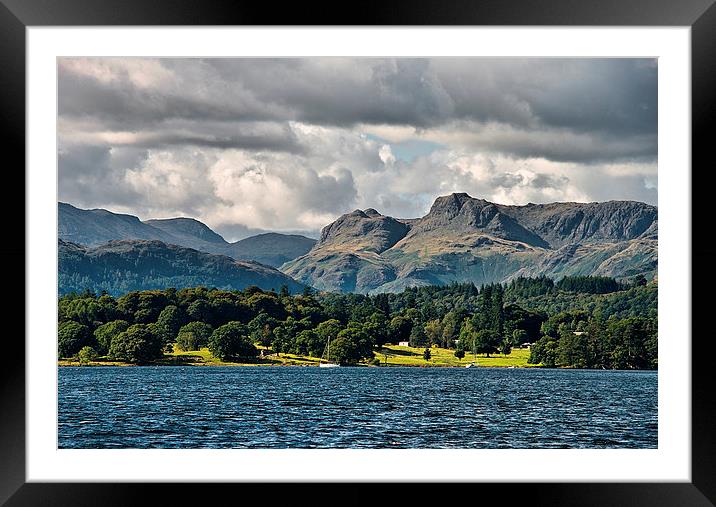 Across Lake Windermere to the Langdales Framed Mounted Print by Jacqi Elmslie