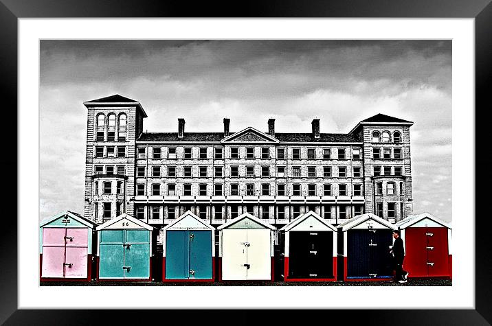 Hove Beach Huts Framed Mounted Print by Scott Anderson