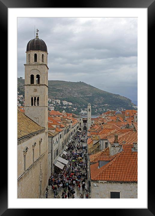 Stradun Dubrovnik Framed Mounted Print by Tony Murtagh