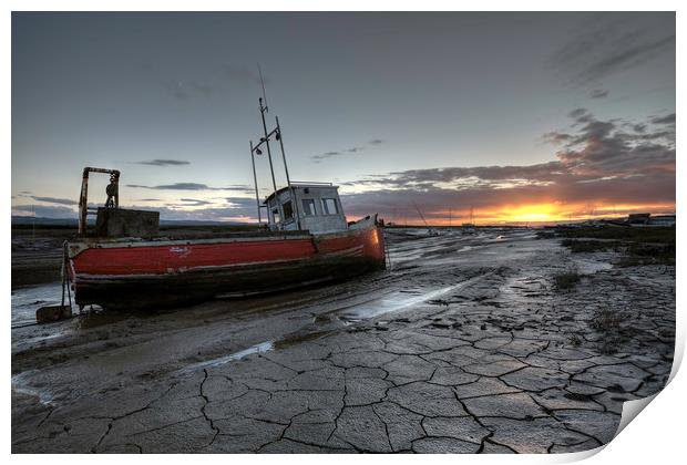 Lower Heswall at Sunset Print by raymond mcbride