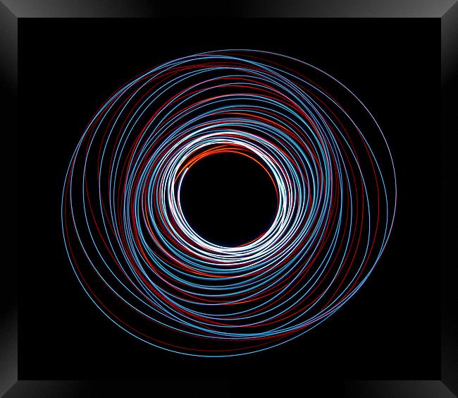 LED Spiral abstract Framed Print by Dan Ward