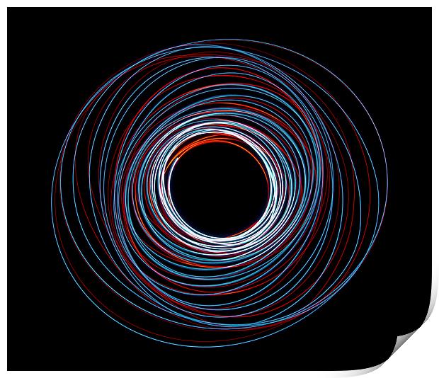 LED Spiral abstract Print by Dan Ward