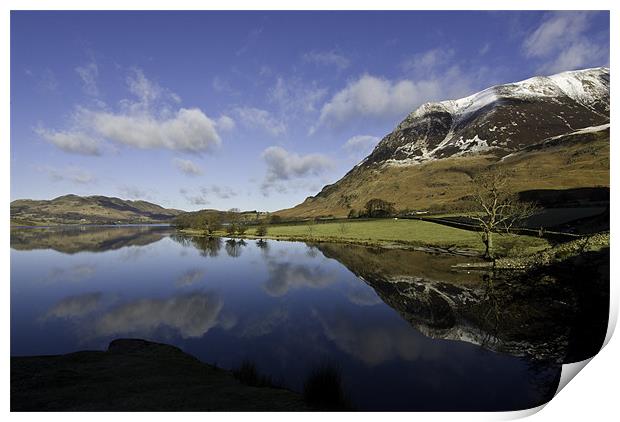 Reflections of Crummock Water Print by James Lavott