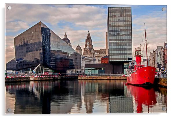 Mersey Bar Lightship, Canning Dock Acrylic by Pete Lawless