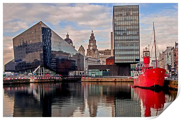 Mersey Bar Lightship, Canning Dock Print by Pete Lawless