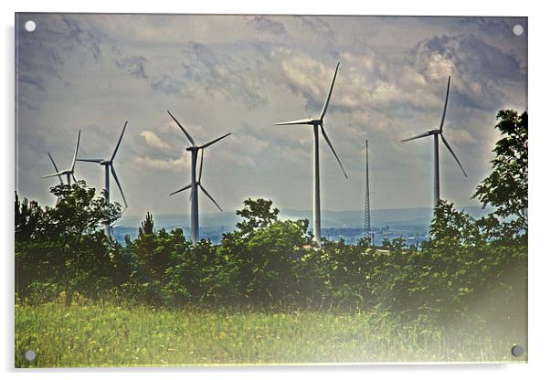 Windmills of the Laurel Highlands Acrylic by Tom and Dawn Gari