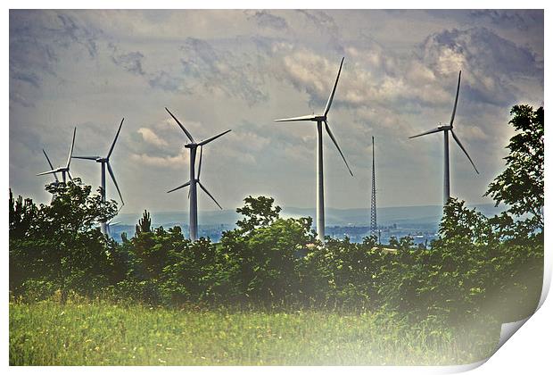 Windmills of the Laurel Highlands Print by Tom and Dawn Gari
