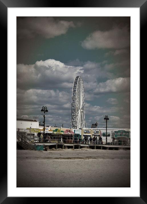 Ocean City NJ Ferris Wheel Framed Mounted Print by Tom and Dawn Gari
