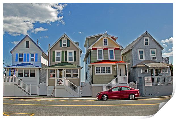Painted Ladies of Somers Point Print by Tom and Dawn Gari