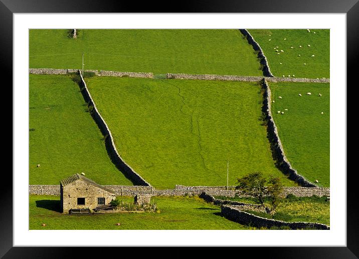 Barn in the Dales Framed Mounted Print by Chris Walker