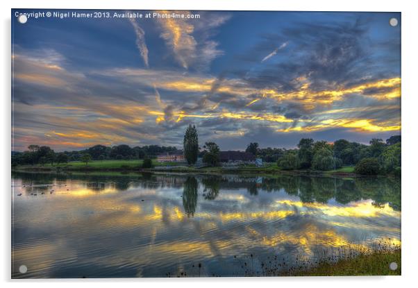 Millpond Sunset Acrylic by Wight Landscapes