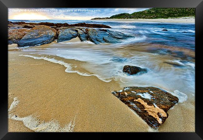 Indian Ocean River Estuary Framed Print by Andy Anderson