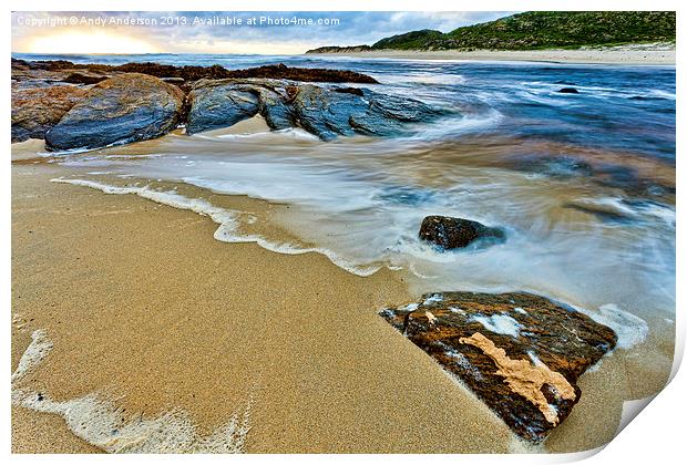 Indian Ocean River Estuary Print by Andy Anderson