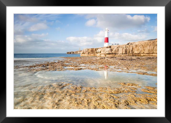 Portland Bill Reflections Framed Mounted Print by Chris Frost
