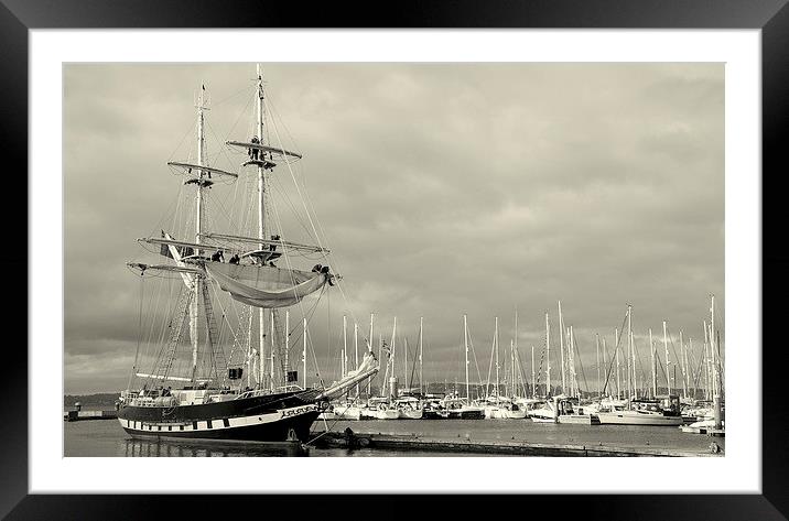 TS Royalist in Brixham Framed Mounted Print by Peter F Hunt
