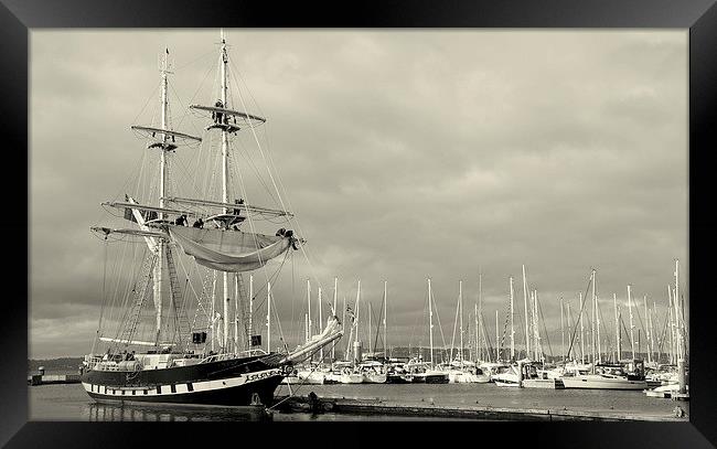 TS Royalist in Brixham Framed Print by Peter F Hunt