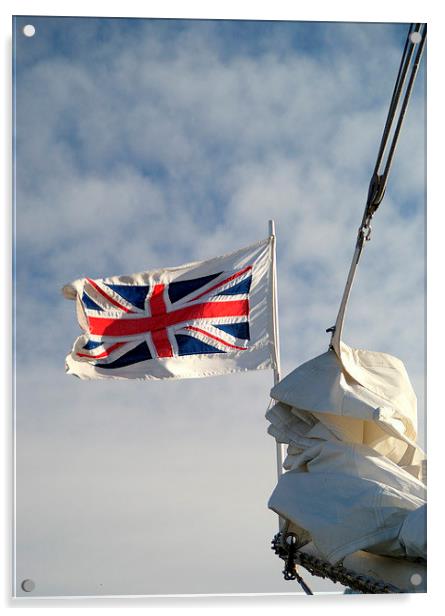 Flying the Union Flag Acrylic by Peter F Hunt