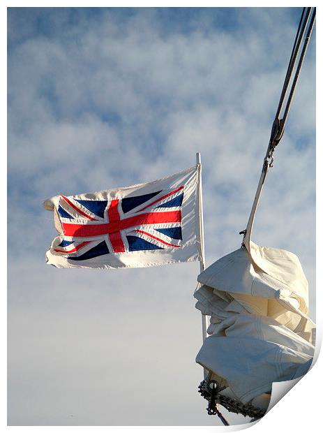 Flying the Union Flag Print by Peter F Hunt