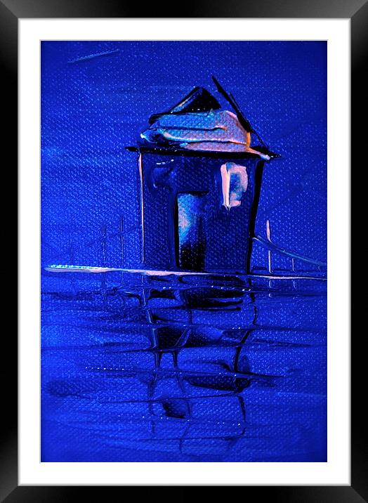 My little blue house Framed Mounted Print by Sue Bottomley