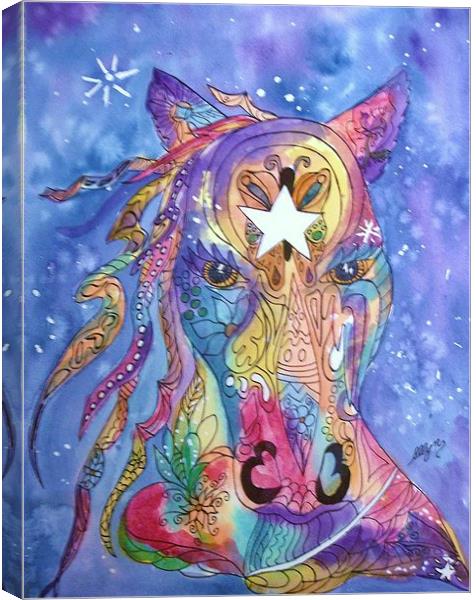 Painted Pony Canvas Print by ellen levinson