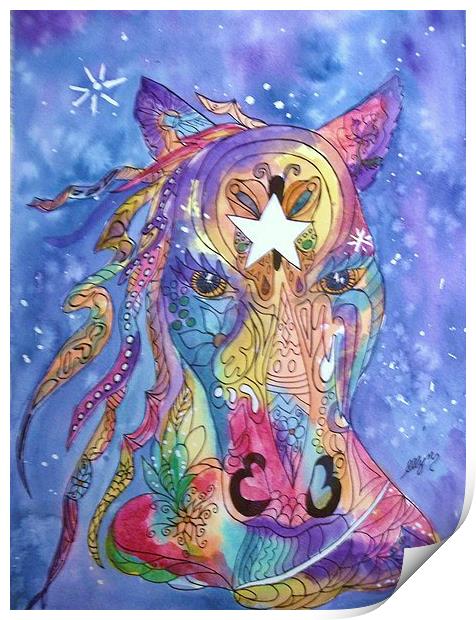 Painted Pony Print by ellen levinson