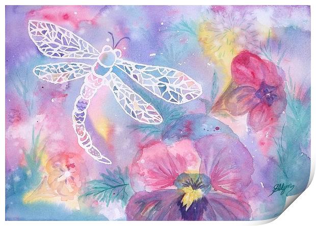 Dance of the Dragonfly Print by ellen levinson