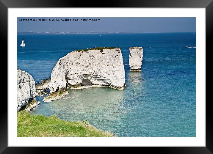 Old Harry and his wife Framed Mounted Print by Jim Hellier