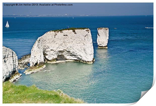 Old Harry and his wife Print by Jim Hellier