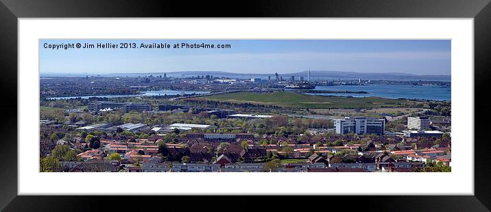 Panorama Portsmouth harbour Framed Mounted Print by Jim Hellier