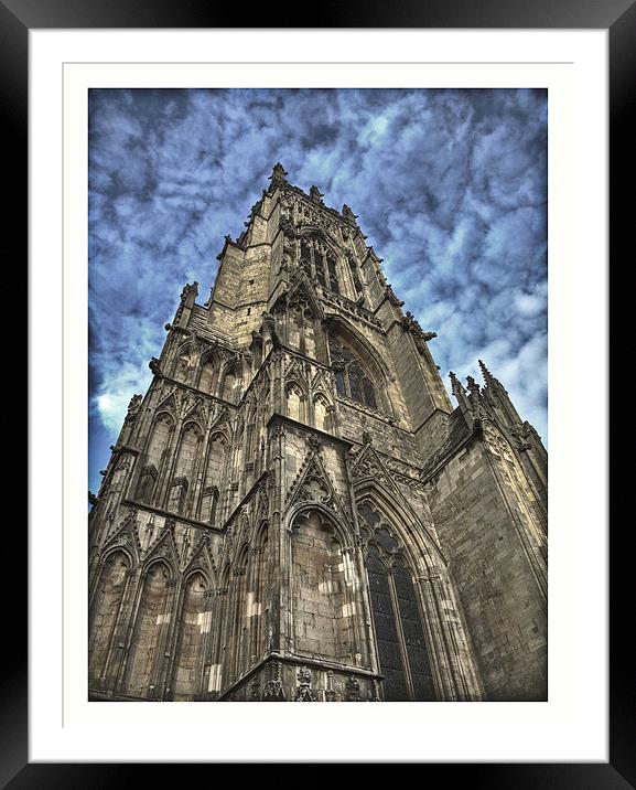 York Minster in colour Framed Mounted Print by CHRIS ANDERSON