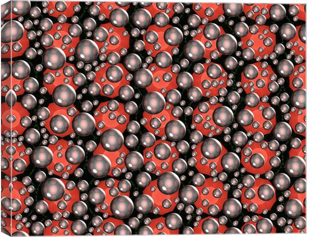 Red circles and bubbles Canvas Print by Ruth Hallam