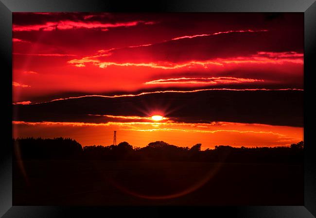 lucidimages-old-sarum-sunset-2 Framed Print by Raymond  Morrison