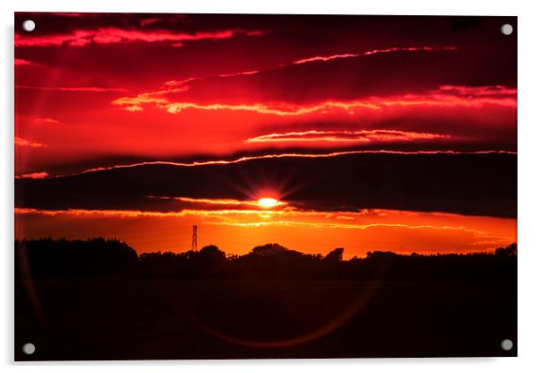 lucidimages-old-sarum-sunset-2 Acrylic by Raymond  Morrison