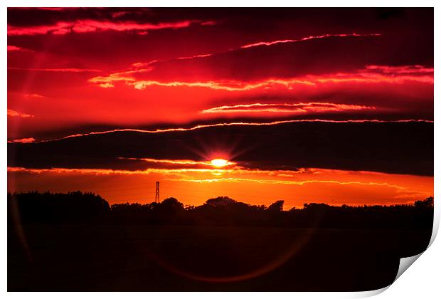 lucidimages-old-sarum-sunset-2 Print by Raymond  Morrison