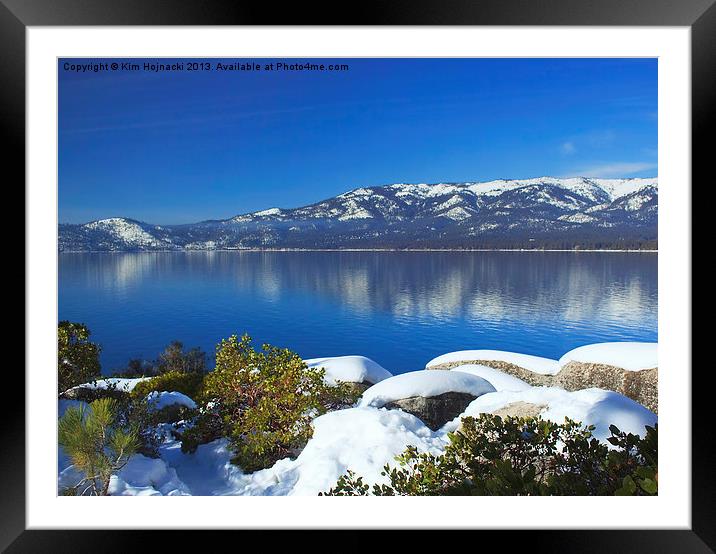 Lake Tahoe Winter Framed Mounted Print by Kim Hojnacki