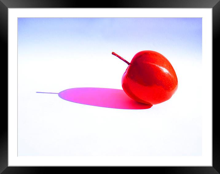Red Apple Framed Mounted Print by Robert Gipson