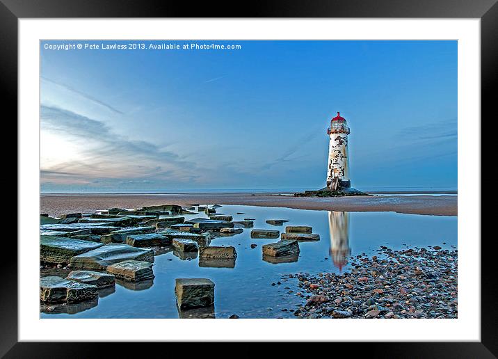 Wales, Talacre lighthouse Framed Mounted Print by Pete Lawless