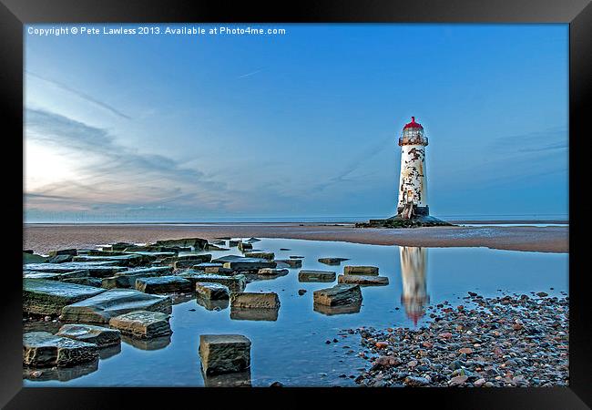 Wales, Talacre lighthouse Framed Print by Pete Lawless
