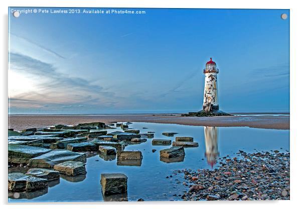 Wales, Talacre lighthouse Acrylic by Pete Lawless