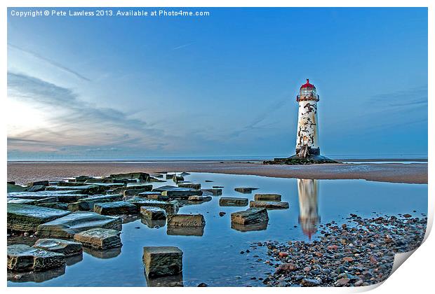 Wales, Talacre lighthouse Print by Pete Lawless