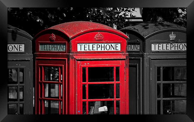 Red Phone Box Framed Print by Scott Anderson