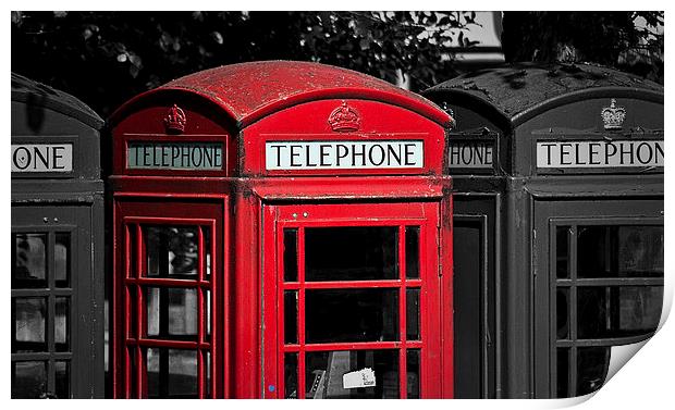 Red Phone Box Print by Scott Anderson