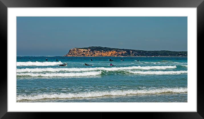 Aussie Surf Framed Mounted Print by Roger Green