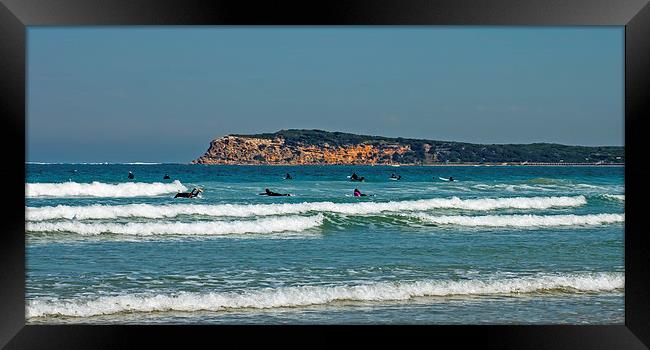 Aussie Surf Framed Print by Roger Green