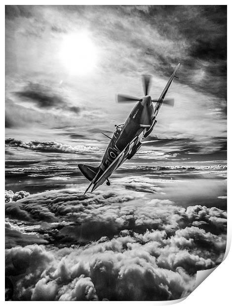 Supermarine Spitfire Fighter Print by P H